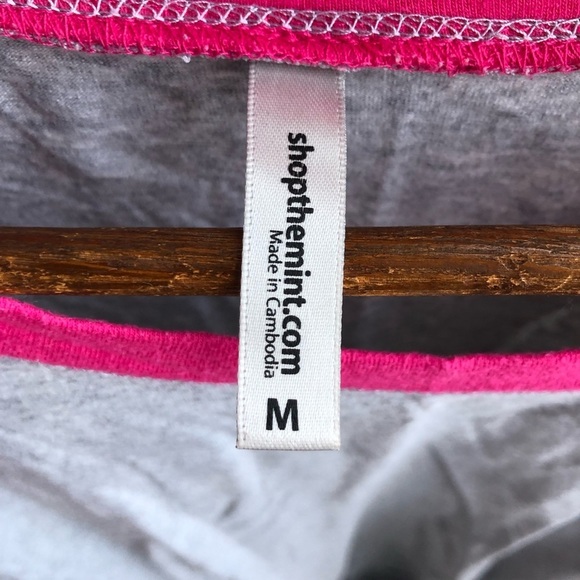 American Apparel Pink and Grey Baseball Tee - Picture 2 of 4